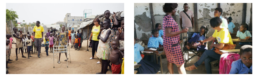 screenshots of web articles written by Shiromi Pinto for disability NGO Light for the World